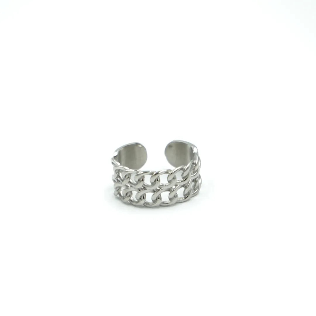 Anillo doble cadena ajustable