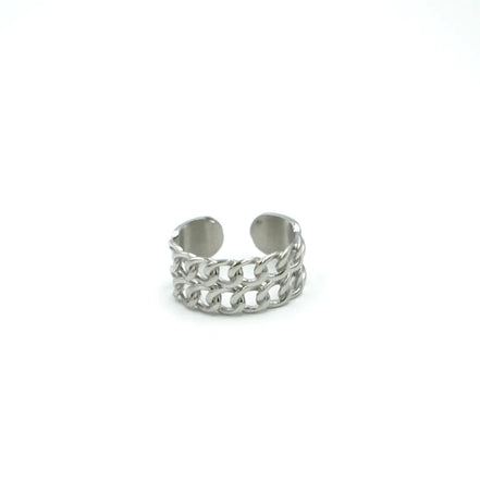 Anillo doble cadena ajustable