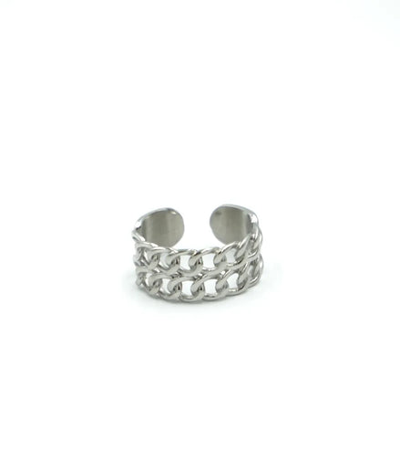 Anillo doble cadena ajustable