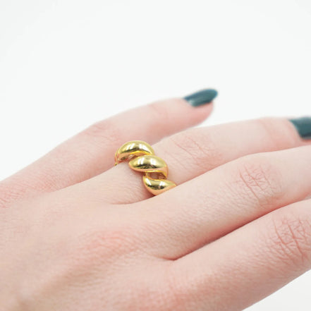 anillo espiral oro