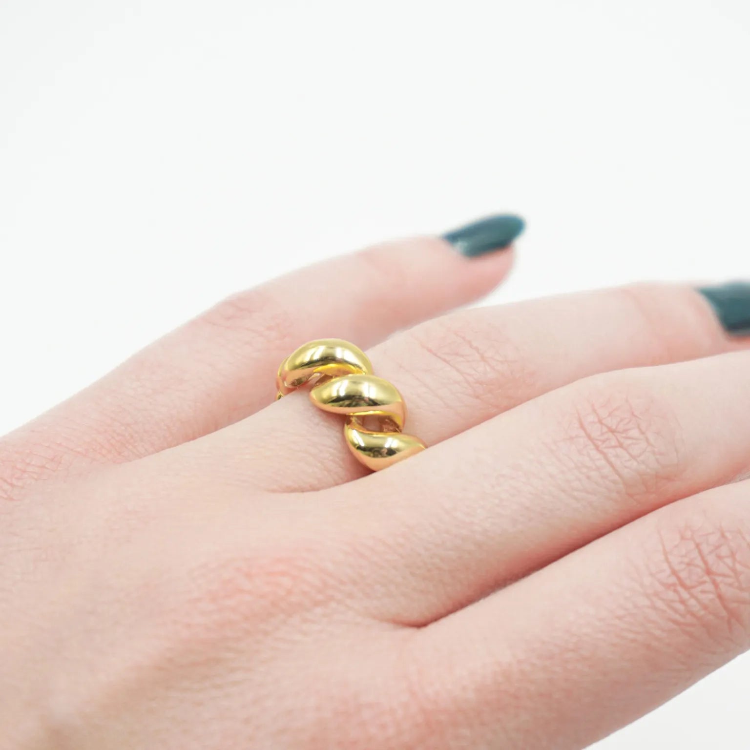 anillo espiral oro