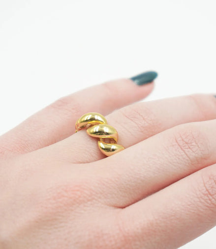 anillo espiral oro