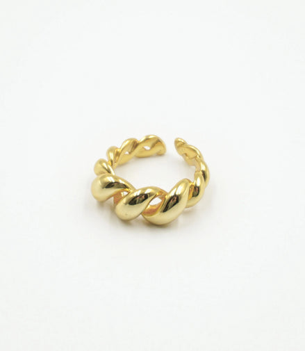 anillo espiral oro