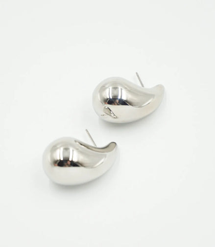 Aretes gota plata