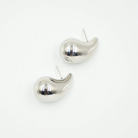 Aretes gota plata