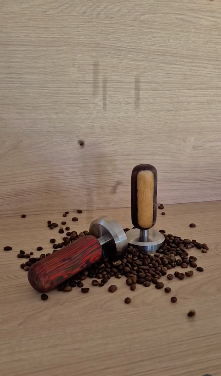 Tamper artesanal de madera natural