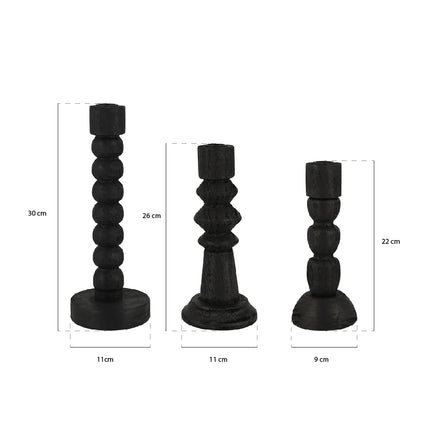 Porta Vela Decorativa de Madera Cuencas