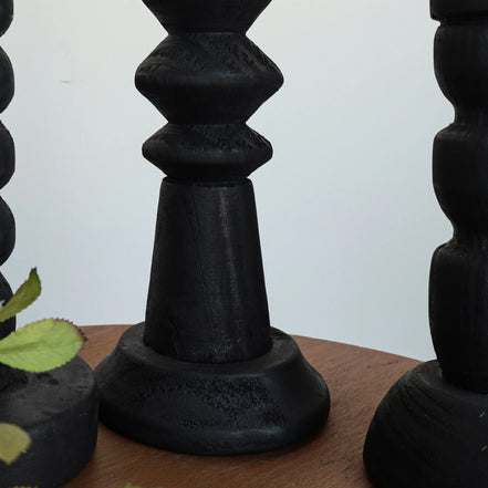 Porta Vela Decorativa de Madera Cuencas