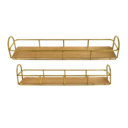 Set De Dos Charolas De Madera Y Metal