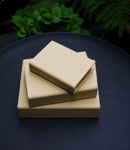 Caja de Libros Imitación Cuero Beige