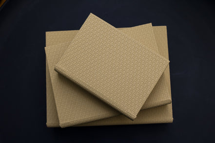 Caja de Libros Imitación Cuero Beige