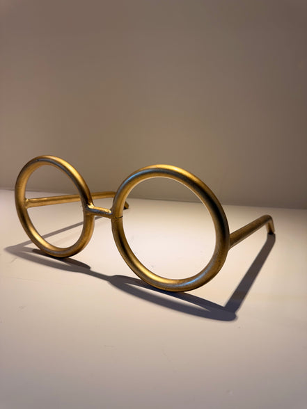 Lente Redondo Mega – Oro y Negro