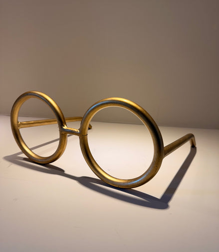 Lente Redondo Mega – Oro y Negro