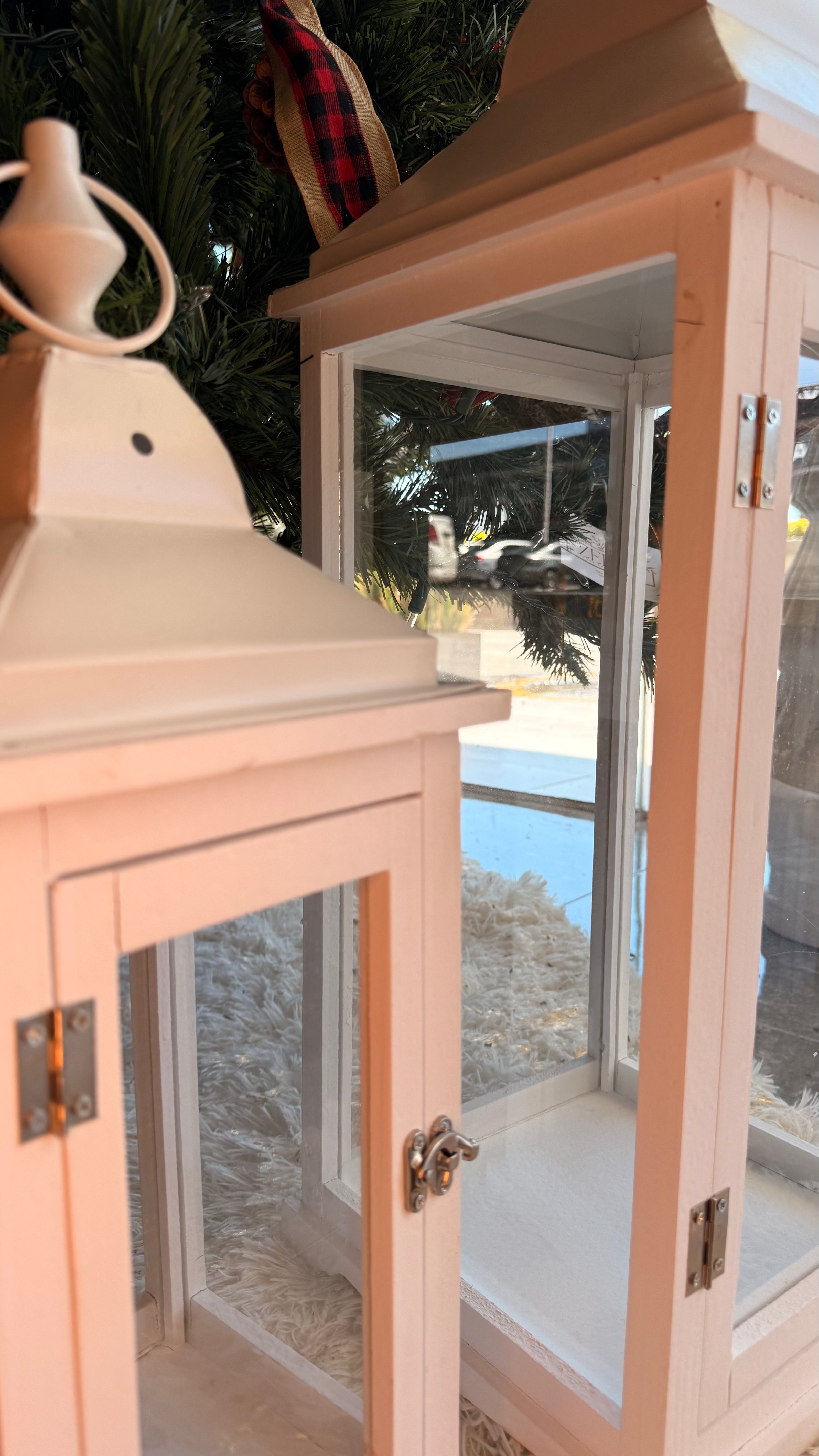 Set Faroles Blancos | 2 Tamaños con Cristal