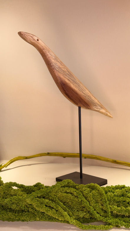 Animalito Escultural en Madera con Base