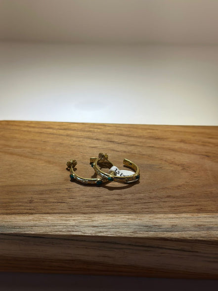 ARETES OJO TIGRE VERDE