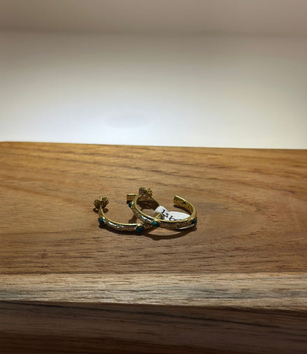 ARETES OJO TIGRE VERDE