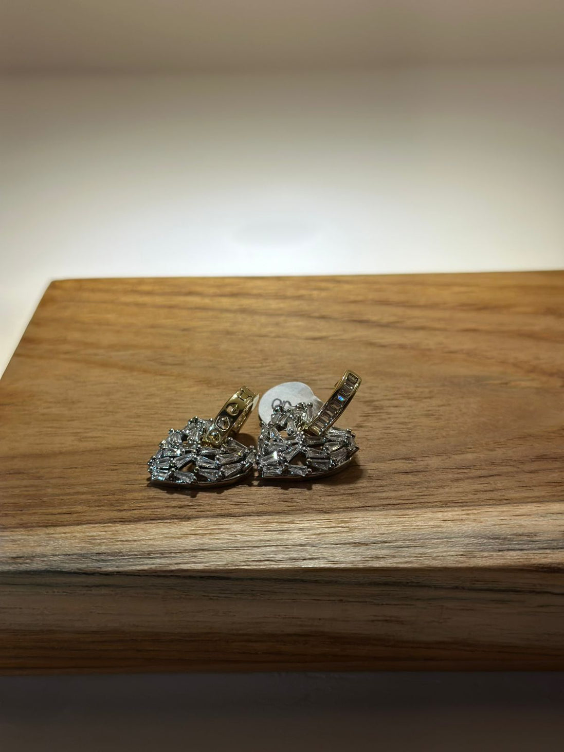 ARETES  CORAZON PLATEADO