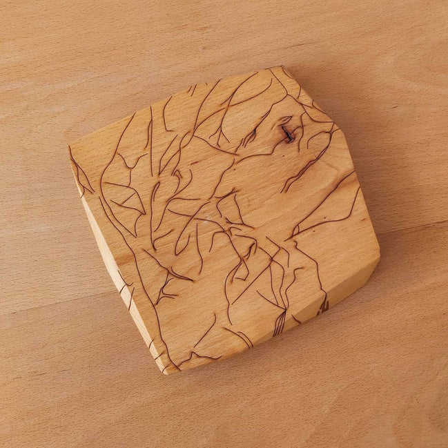 Base Caliente de Madera (Poplar o Haya)